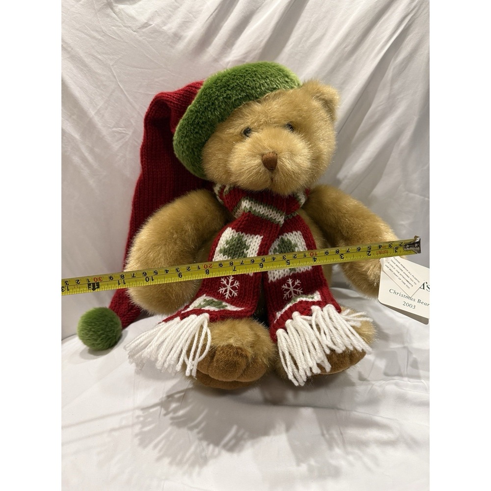 Dillards Christmas Teddy Bear Plush Toy 18 inch Plush w/ Scarf Vintage 2003 NWT - Picture 14 of 15